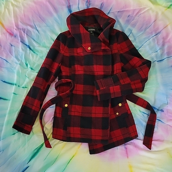 Coffeeshop Buffalo plaid coat - Picture 2 of 3